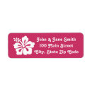Search for pink hibiscus return address labels Summer