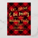 Search for buffalo plaid christmas invitations Red