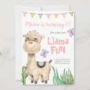 Search for llama birthday invitations Watercolor