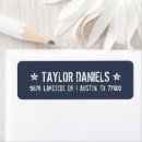 Search for blue rustic return address labels Vintage