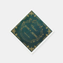Search for fancy cocktail wedding napkins Green