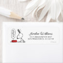 Search for dish return address labels Charles schulz