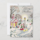 Search for vintage winter scene christmas cards Retro