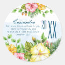Search for tropical graduation stickers Hibiscus