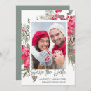 Search for christmas poinsettia save the dates Holly berries