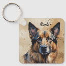 Search for german shepherd dog key rings Watercolor