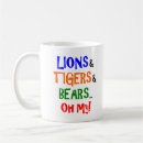 Search for lion and tiger mugs Wizard of oz