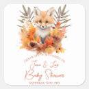Search for woodland fox baby shower stickers Rustic