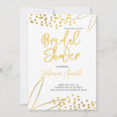 Search for gold confetti bridal shower invitations Elegant