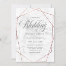 Search for rose gold geometric wedding invitations Trendy