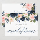Search for maid of honour invitations Navy blue