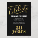 Search for gold and white 50th birthday invitations Modern