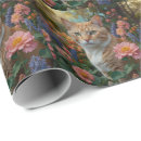 Search for white cat wrapping paper Floral