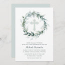 Search for wreath christening invitations Cross