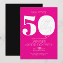 Search for pink white birthday invitations Fifty