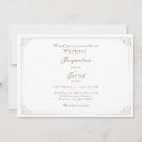 Search for gold border wedding invitations Ivory
