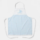 Search for plaid monogram aprons Script