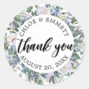 Search for blue and purple wedding stickers Thank you