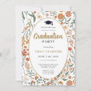 Search for green and orange graduation invitations Boho
