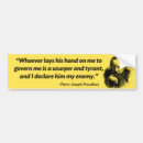 Search for tyrant bumper stickers Quote