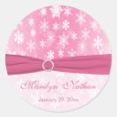 Search for monogrammed snowflake stickers Pink