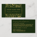 Search for gold leaf business cards Green and gold