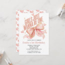 Search for girls just wanna be one invitations Girly
