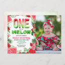 Search for one in a melon invitations Watercolor