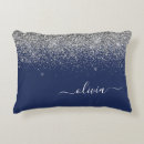 Search for navy blue silver cushions Girly
