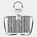 Search for black and white stripe aprons For her