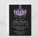 Search for chandelier sweet 16 invitations Elegant