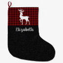 Search for red and black plaid christmas stockings Script