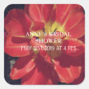 Search for red tulip flower stickers Bridal shower