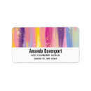 Search for rainbow glitter return address labels Sparkly