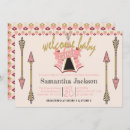 Search for teepee baby girl shower invitations Tribal