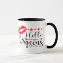 Search for red lipstick prints mugs Beauty salon