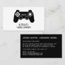 Search for video business cards Gamer