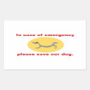 Search for rescue dogs rectangle stickers Save