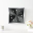 Search for stainless steel clocks Metallic