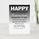 Search for funny daughter birthday cards Daughter in law