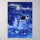 Search for full moon painting posters Blue