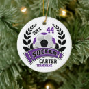 Search for soccer team christmas tree decorations Black and white