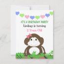 Search for girl monkey birthday invitations Monkeys