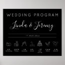 Search for wedding programs Black and white