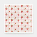 Search for pink gingham napkins Strawberry