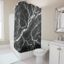 Search for black and white marble shower curtains Glam