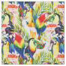 Search for jungle tropical leaf fabric Parrot