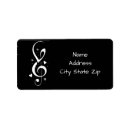 Search for musical notes return address labels Music teacher