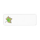 Search for red maple leaf return address labels Autumn