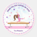 Search for gymnastics thank you stickers Girls